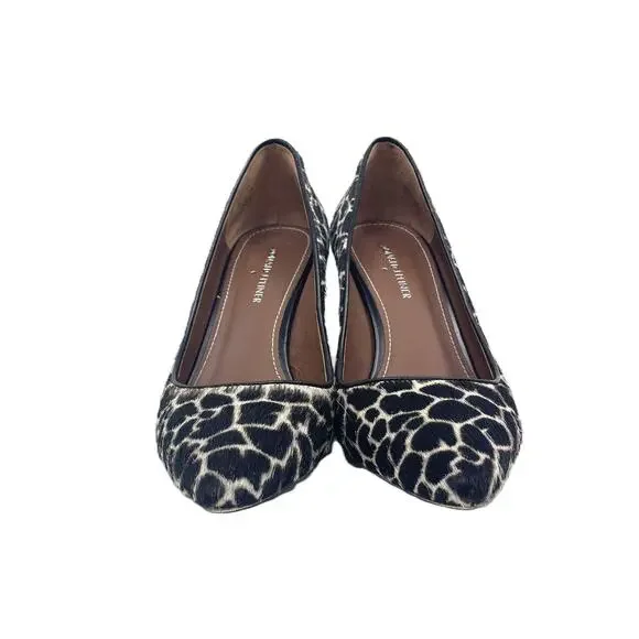 Donald Pliner Treva Calf Hair Animal Print Pointed Toe Pumps 8M - Picture 2 of 11